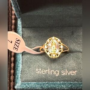 🆕 Moricci Sterling Silver/ Gold Religious Ring